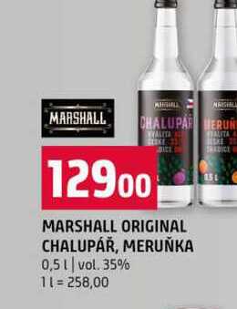 MARSHALL ORIGINAL CHALUPÁŘ, MERUŇKA 0,5l vol. 35%