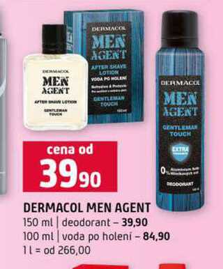DERMACOL MEN AGENT 150 ml deodorant 100 ml voda po holení