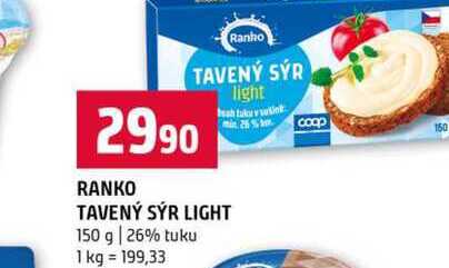RANKO TAVENÝ SÝR LIGHT 150 g 26% tuku