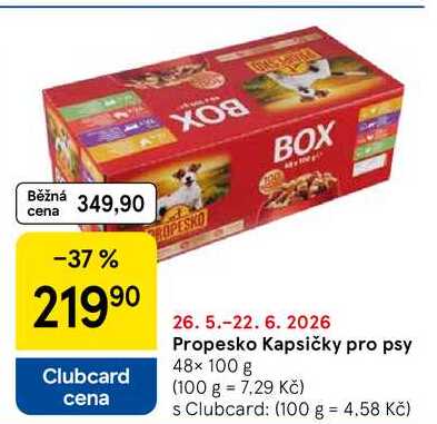Propesko Kapsičky pro psy, 48× 100 g 