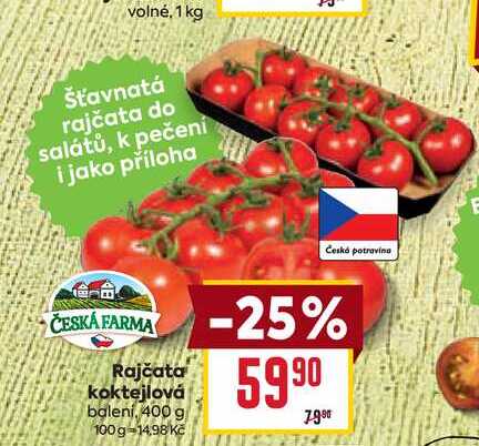 Rajčata koktejlová balení, 400 g