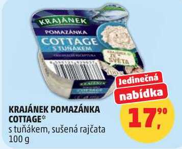 KRAJÁNEK POMAZÁNKA COTTAGE s tuňákem, 100 g