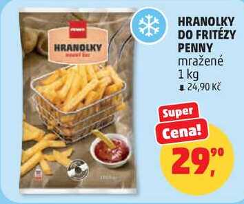 HRANOLKY DO FRITÉZY PENNY mražené, 1 kg