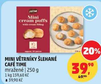 MINI VĚTRNÍKY ŠLEHANÉ CAFÉ TIME mražené, 250 g