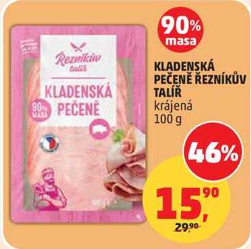 KLADENSKÁ PEČENĚ ŘEZNÍKŮV TALÍŘ krájená, 100 g 