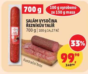 SALÁM VYSOČINA ŘEZNÍKŮV TALÍŘ, 700 g