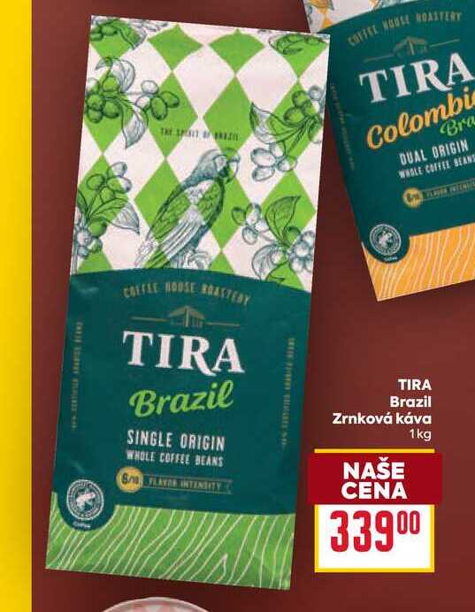 TIRA Brazil Zrnková káva 1kg
