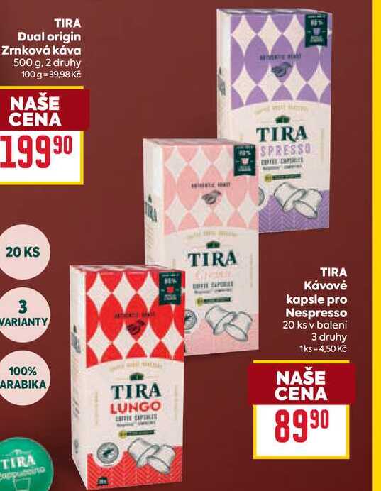 TIRA Κάvové kapsle pro Nespresso 20 ks 