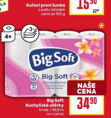 Big Soft Kuchyňské utěrky 4 role 