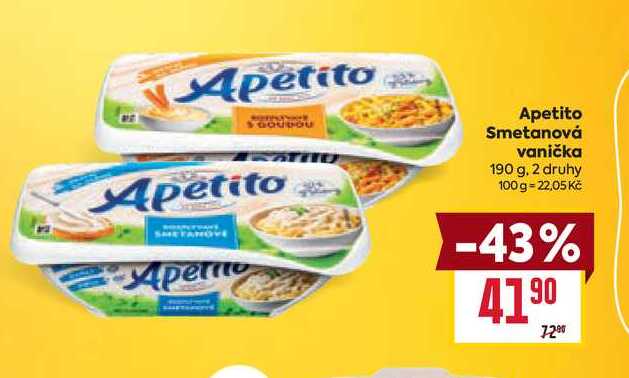 Apetito Smetanová vanička 190 g