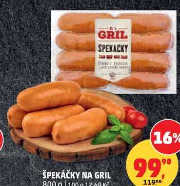 ŠPEKÁČKY NA GRIL, 800 g
