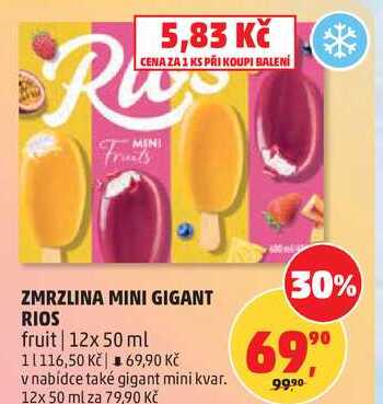 ZMRZLINA MINI GIGANT RIOS fruit, 12x 50 ml