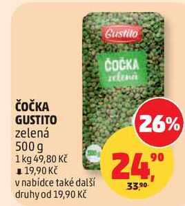 ČOČKA GUSTITO zelená, 500 g 