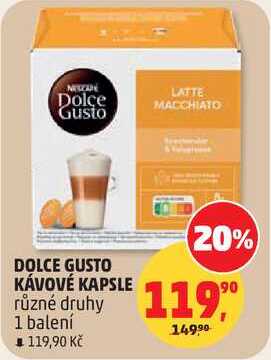 DOLCE GUSTO KÁVOVÉ KAPSLE různé druhy, 1 balení
