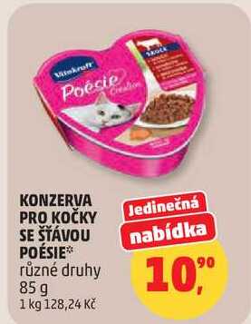 KONZERVA PRO KOČKY SE ŠŤÁVOU POÉSIE, různé druhy, 85 g