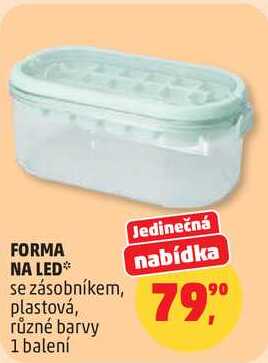 FORMA NA LED se zásobníkem, plastová, různé barvy, 1 balení