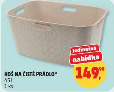 KOŠ NA ČISTÉ PRÁDLO, 45 l, 1 ks