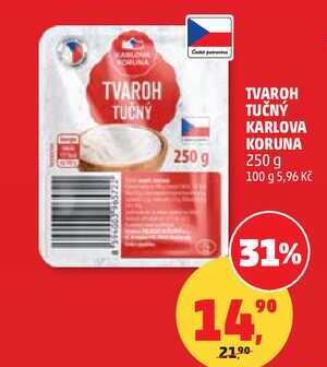 TVAROH TUČNÝ KARLOVA KORUNA, 250 g  