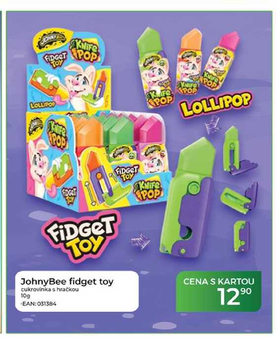 JohnyBee fidget toy cukrovinka s hračkou 10 g