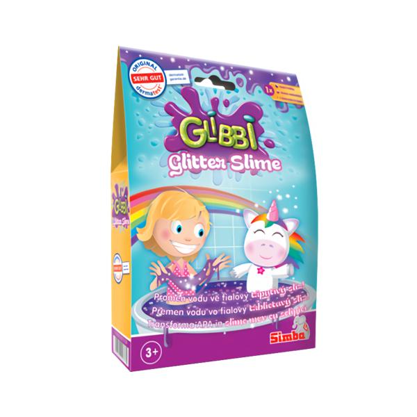 Simba Toys Glibbi Glitter Slime sliz fialový třpytivý