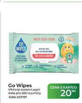 Go Wipes Vlhčený toaletní papír 44ks pro děti a juniory  