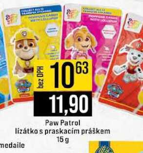 Paw Patrol lízátko s praskacím práškem 15 g 