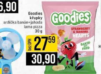 Goodies křupky srdíčka banán+jahoda lama pizza 30 g