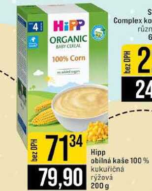 Hipp obilná kaše 100% kukuřičná rýžová 200 g