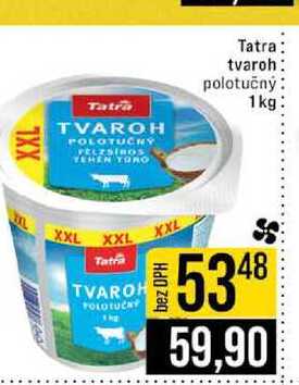 Tatra tvaroh polotučný 1kg 