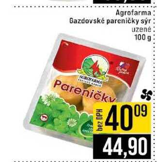 Agrofarma Gazdovské pareničky sýr uzenė 100 g