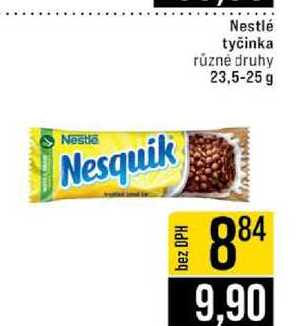 Nestlé tyčinka různé druhy 23,5-25 g 