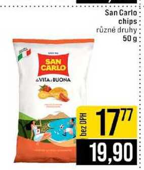 San Carlo chips různé druhy 50g