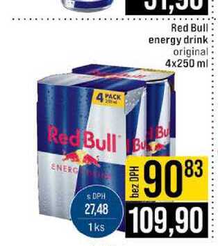 Red Bull energy drink original 4x250 ml 