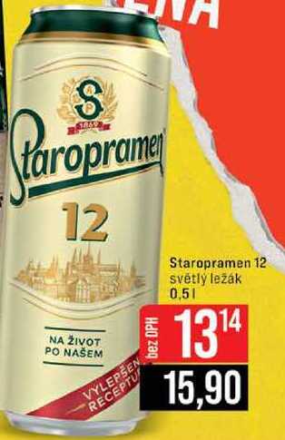 Staropramen 12 světlý ležák 0,5l