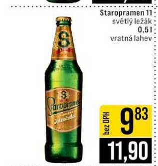 Staropramen 11 světlý ležák 0,5l