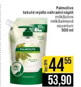 Palmolive tekuté mýdlo náhradní náplň milk&olive milkSalmond 500 aquarium 500 ml