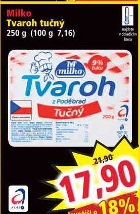 Milko Tvaroh tučný, 250 g