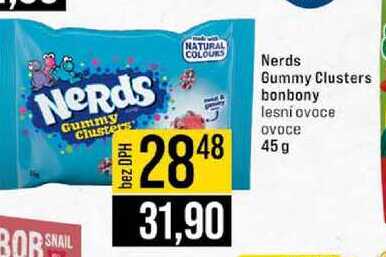 Nerds Gummy Clusters bonbony lesni ovoce ovoce 45g 