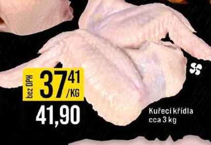 Kuřecí křídla cca 3 kg 1kg