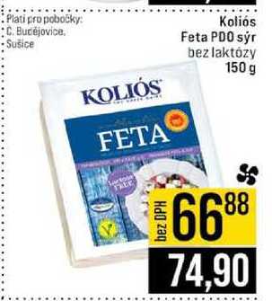 Koliós Feta PDO sýr bez laktózy 150 g