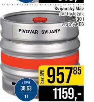 Svijanský Máz světlý ležák 30l