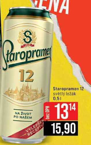Staropramen 12 světlý ležák 0,5l