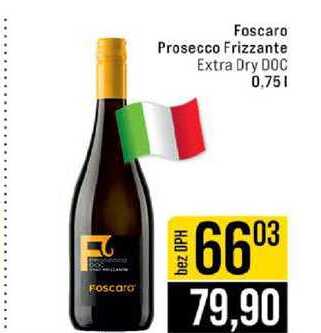 Foscaro Prosecco Frizzante Extra Dry DOC 0,75l