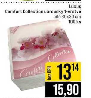 Luxus Comfort Collection ubrousky 1-vrstvé bilé 30x30 cm 100 ks 