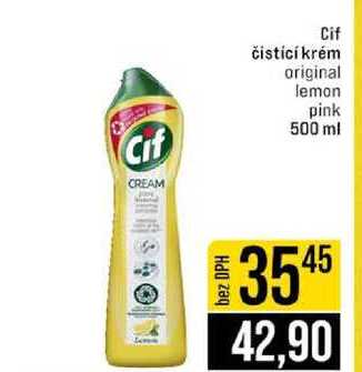 Cif čistící krém original lemon pink 500 ml