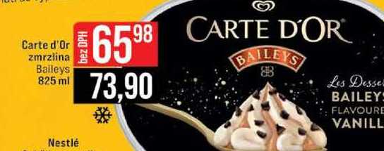 Carte d'Or zmrzlina Baileys 825 ml