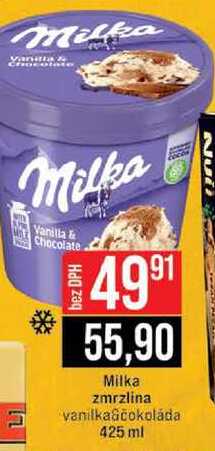 Milka zmrzlina vanilka čokoláda 425 ml 