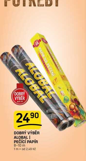 DOBRÝ VÝBĚR ALOBAL | PEČÍCÍ PAPÍR 8-10 m 