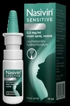 Nasivin Sensitive 0,5 mg/ml nosní sprej, roztok
