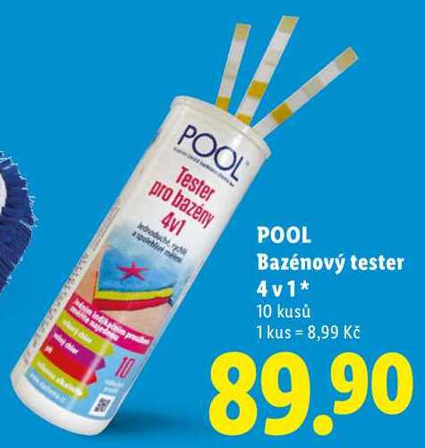 POOL Bazénový tester 4v1, 10 kusů  
